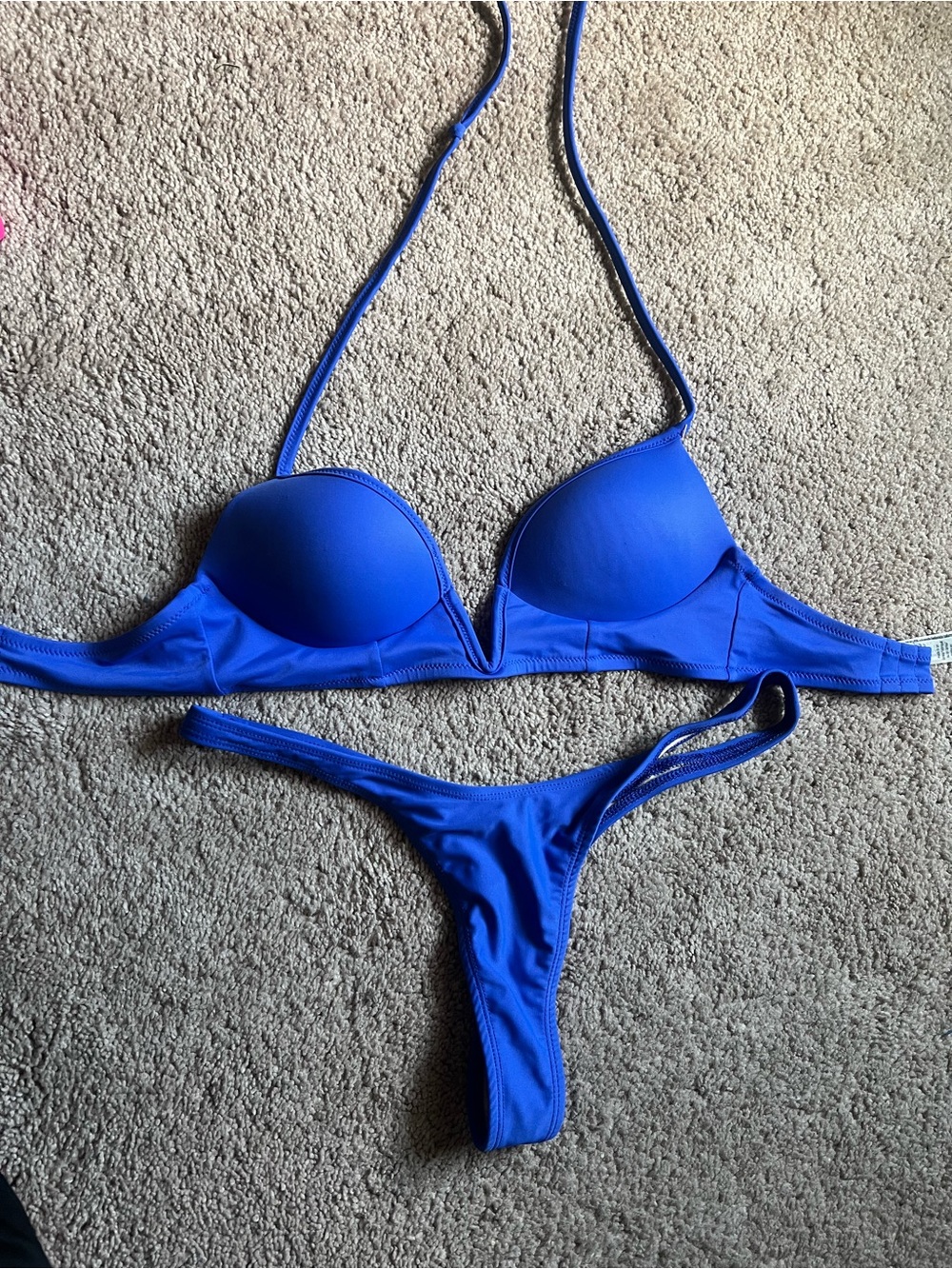 Blue Women's Push-Up Bikini Set